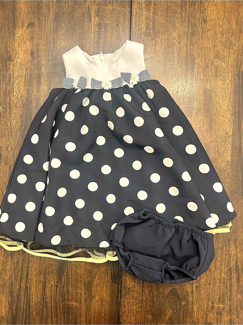 Bonnie Baby Girls 18M Polka Dot Dress Like New